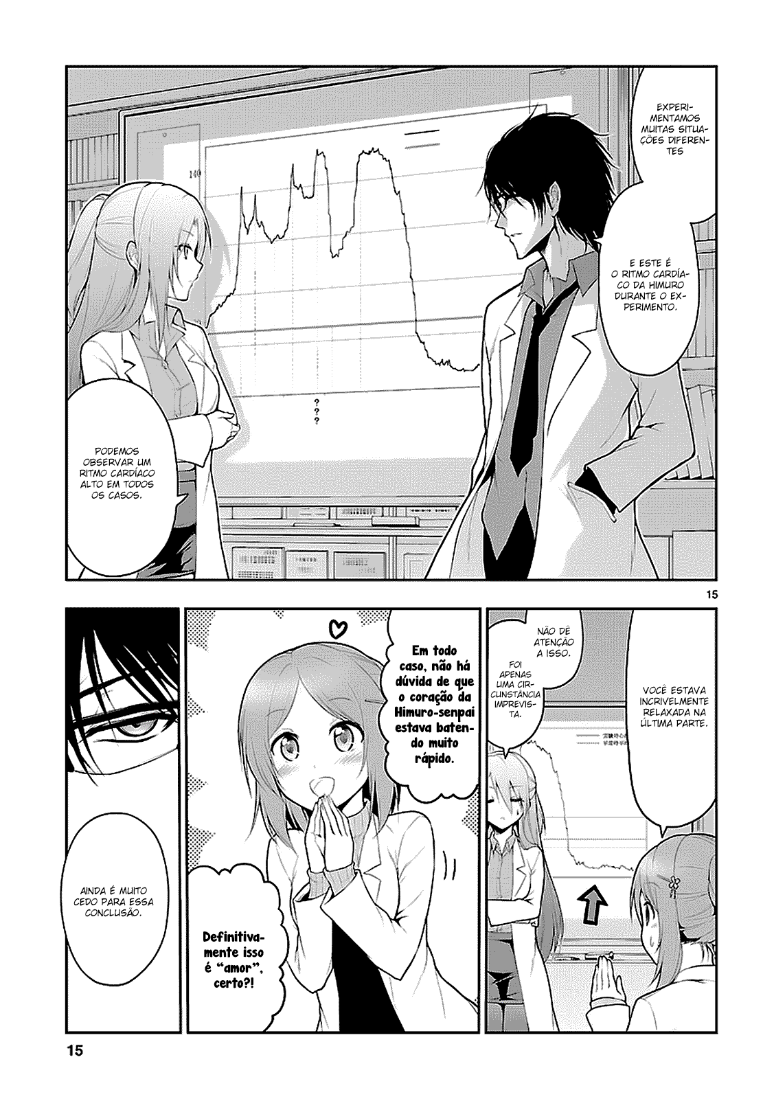 Rikei ga Koi ni Ochita no de Shoumei shitemita Prova 2: A ciência se apaixonou, então nós tentamos medir os batimentos cardíacos 第15页