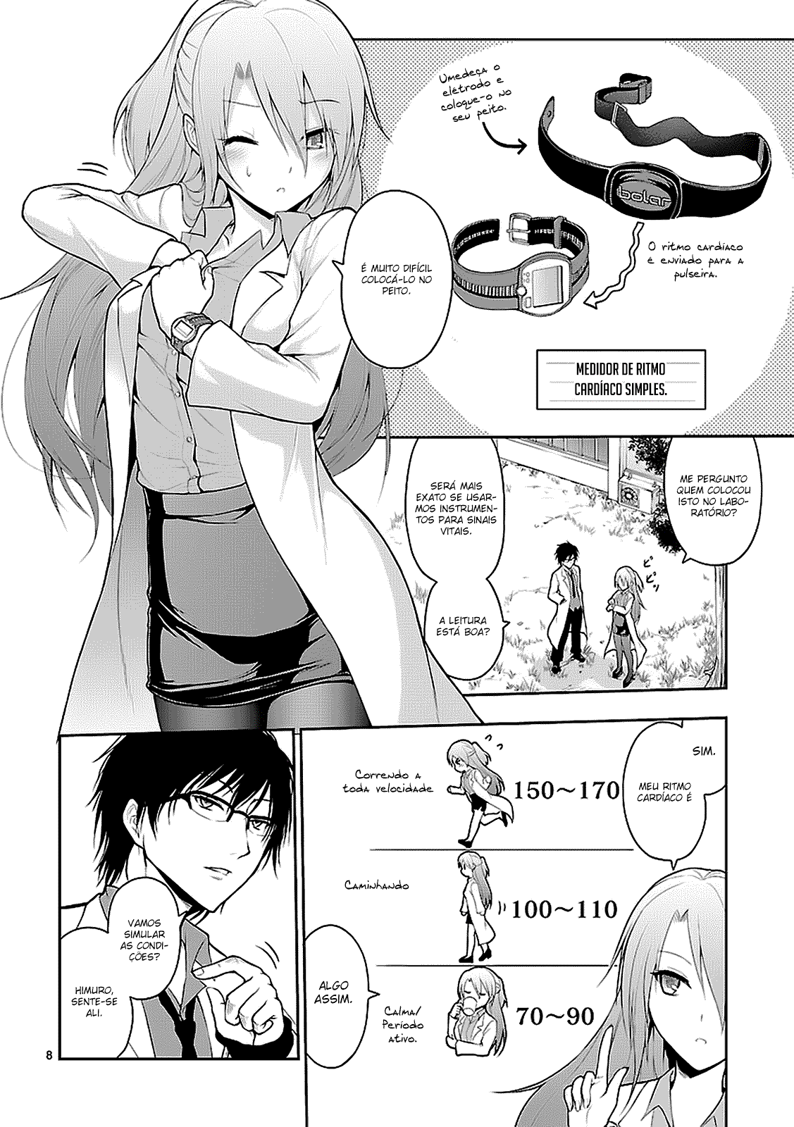 Rikei ga Koi ni Ochita no de Shoumei shitemita Prova 2: A ciência se apaixonou, então nós tentamos medir os batimentos cardíacos 第8页