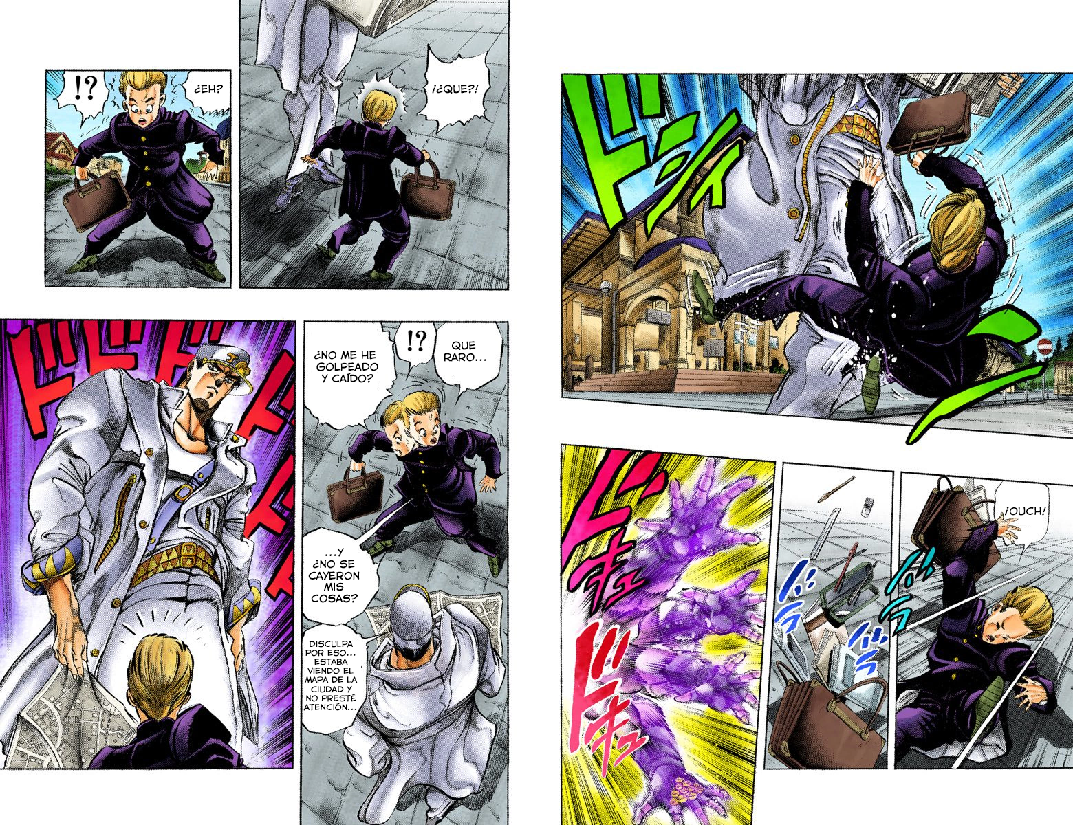 JoJo's Bizarre Adventure, Part 4: Diamond Is Unbreakable (Official Colored) ¡Jotaro Kujo conoce a Josuke Higashikata! Parte 1 - scans a color 第3页