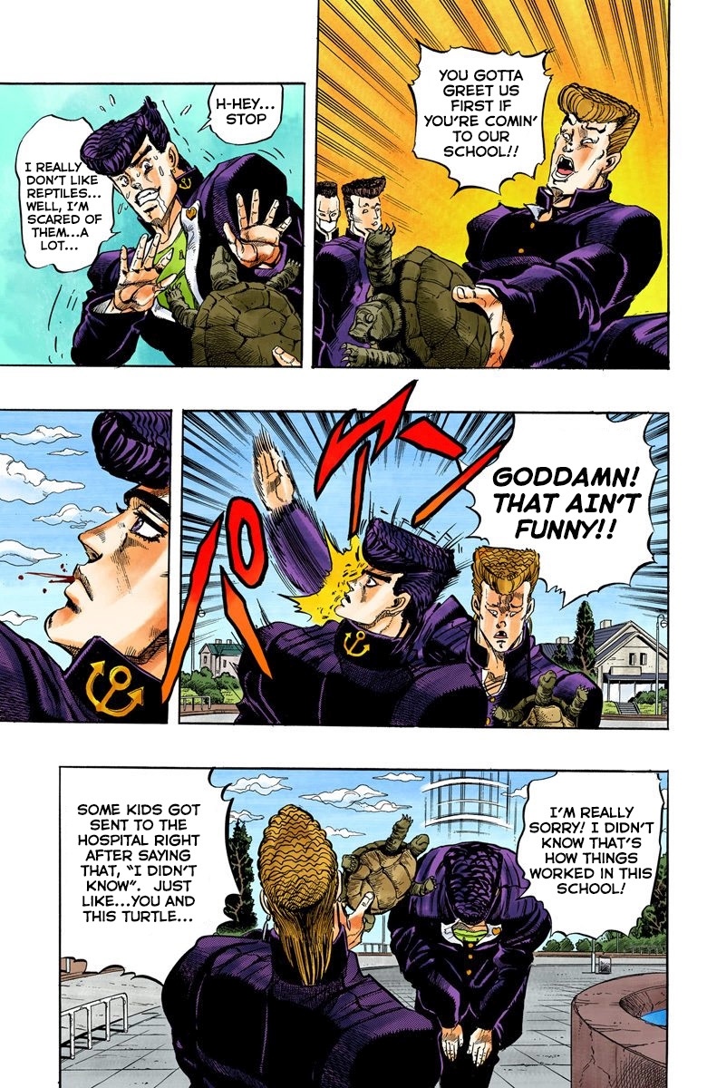 JoJo's Bizarre Adventure, Part 4: Diamond Is Unbreakable (Official Colored) Jotaro Kujo Meets Josuke Higashikata! - Part 1 第12页