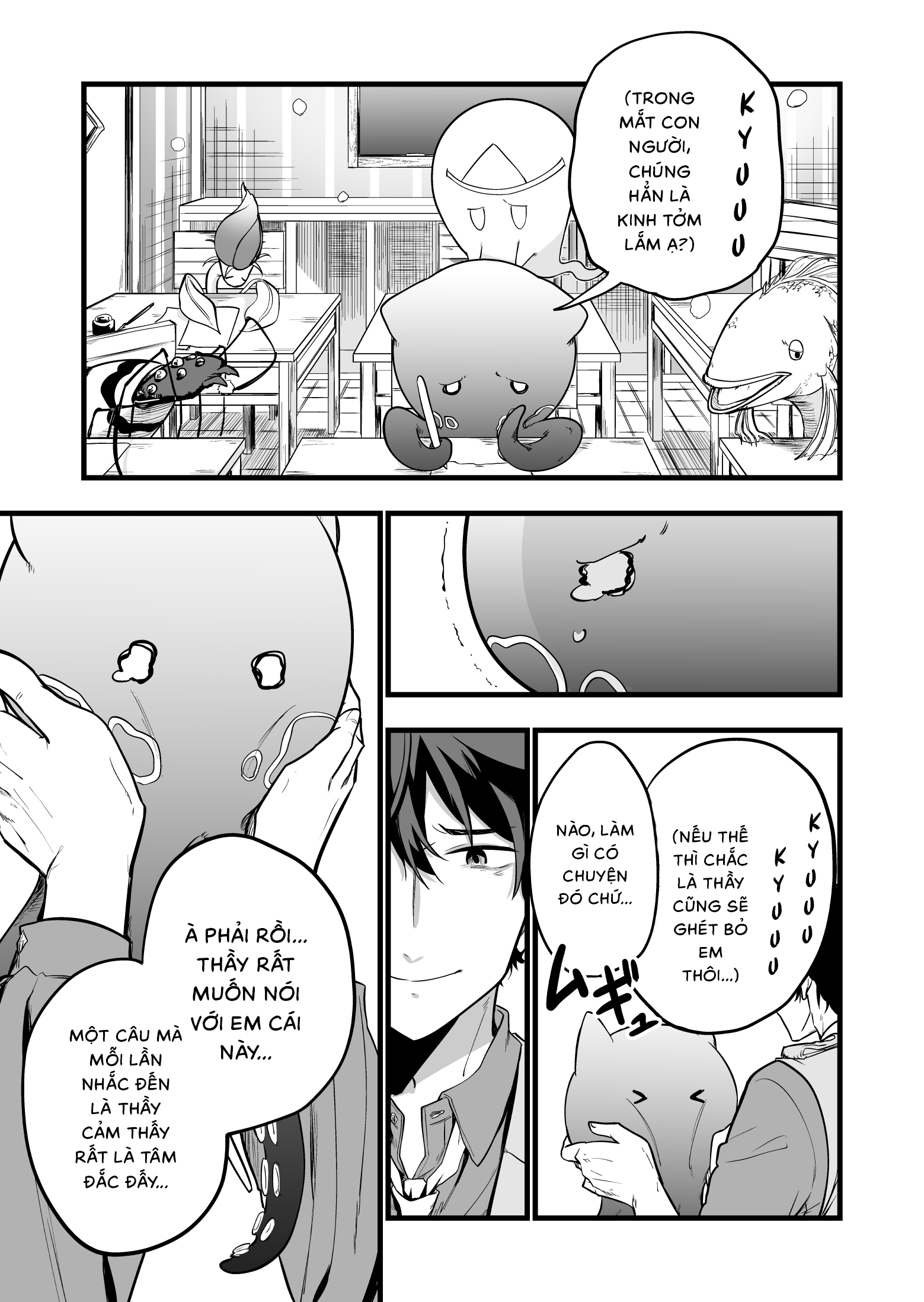 "Ano Toki Tasukete Itadaita Monster Musume desu." Isekai Ossan Kyoushi Totsuzen no Moteki ni Konwaku suru Tiết thứ 1: Bé bạch tuộc năm ấy 第3页